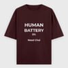 Human Battery Need Chai T-Shirt | OOMAA