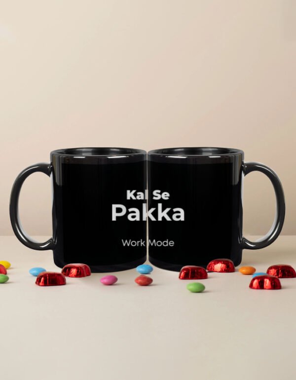 Kal Se Pakka Black Coffee Mug | OOMAA