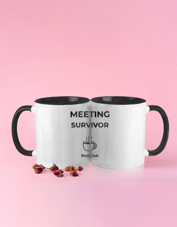 Meeting Survivor 9to9 Club White Coffee Mug | OOMAA