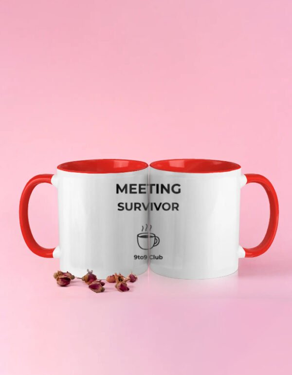 Meeting Survivor 9to9 Club White Coffee Mug | OOMAA
