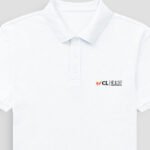 Corporate employee polo t-shirt with custom logo print