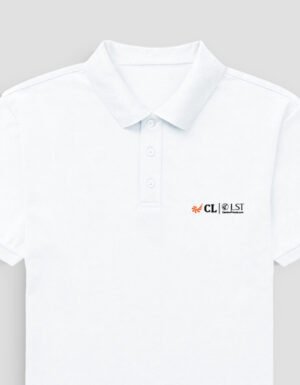 Corporate employee polo t-shirt with custom logo print